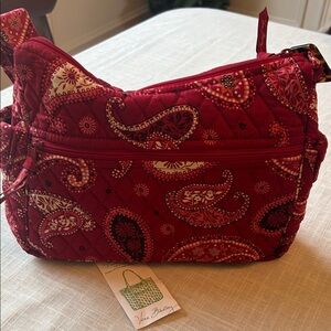 Vera Bradley Crimson Paisley Quilted Shoulder Bag